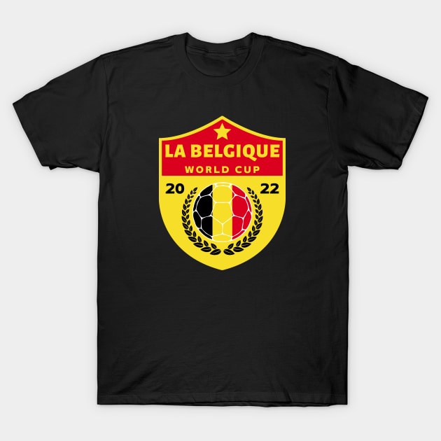 La Belgique Football T-Shirt by footballomatic